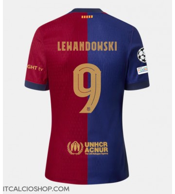 Barcelona Robert Lewandowski #9 Prima Maglia 2024-25 Manica Corta